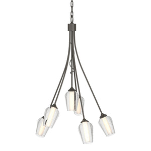 Hubbardton Forge - 103043-SKT-07-ZS0354 - Six Light Chandelier - Flora - Dark Smoke