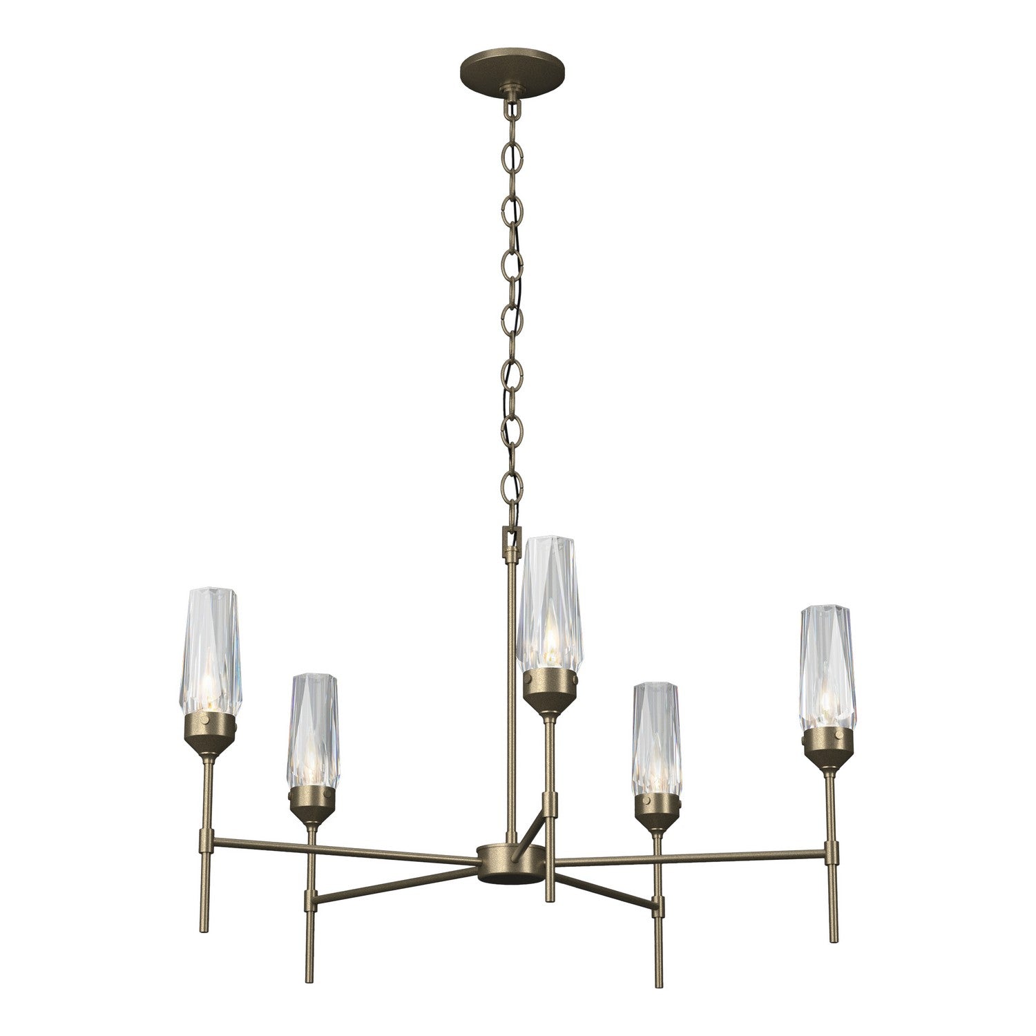 Hubbardton Forge - 105060-SKT-84-CR - Five Light Chandelier - Luma - Soft Gold