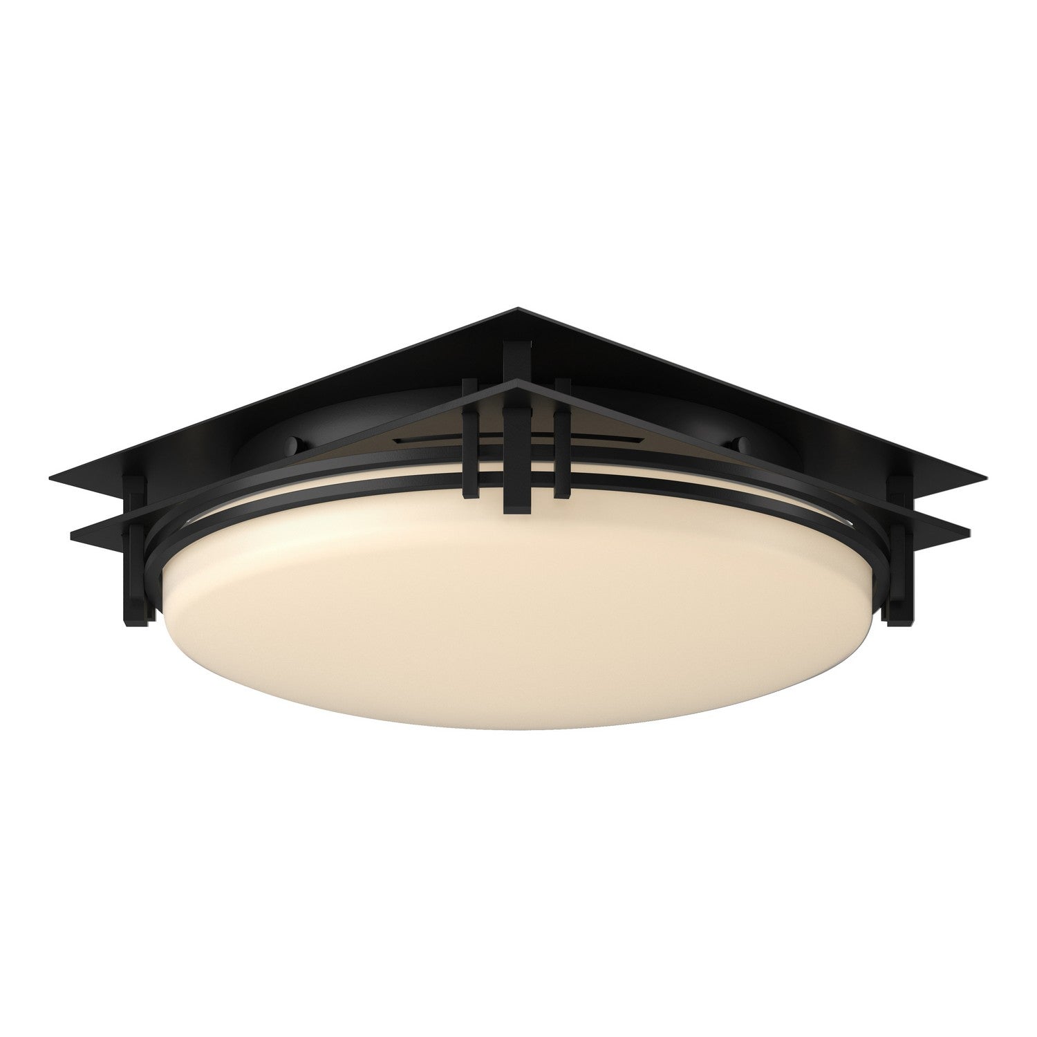 Hubbardton Forge - 124394-SKT-10-GG0097 - Two Light Semi-Flush Mount - Banded - Black