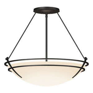 Hubbardton Forge - 124442-SKT-10-GG0054 - Three Light Semi-Flush Mount - Tryne - Black