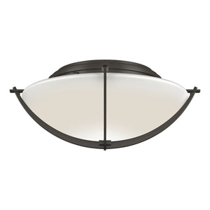 Hubbardton Forge - 124550-SKT-07-GG0098 - Two Light Semi-Flush Mount - Compass - Dark Smoke