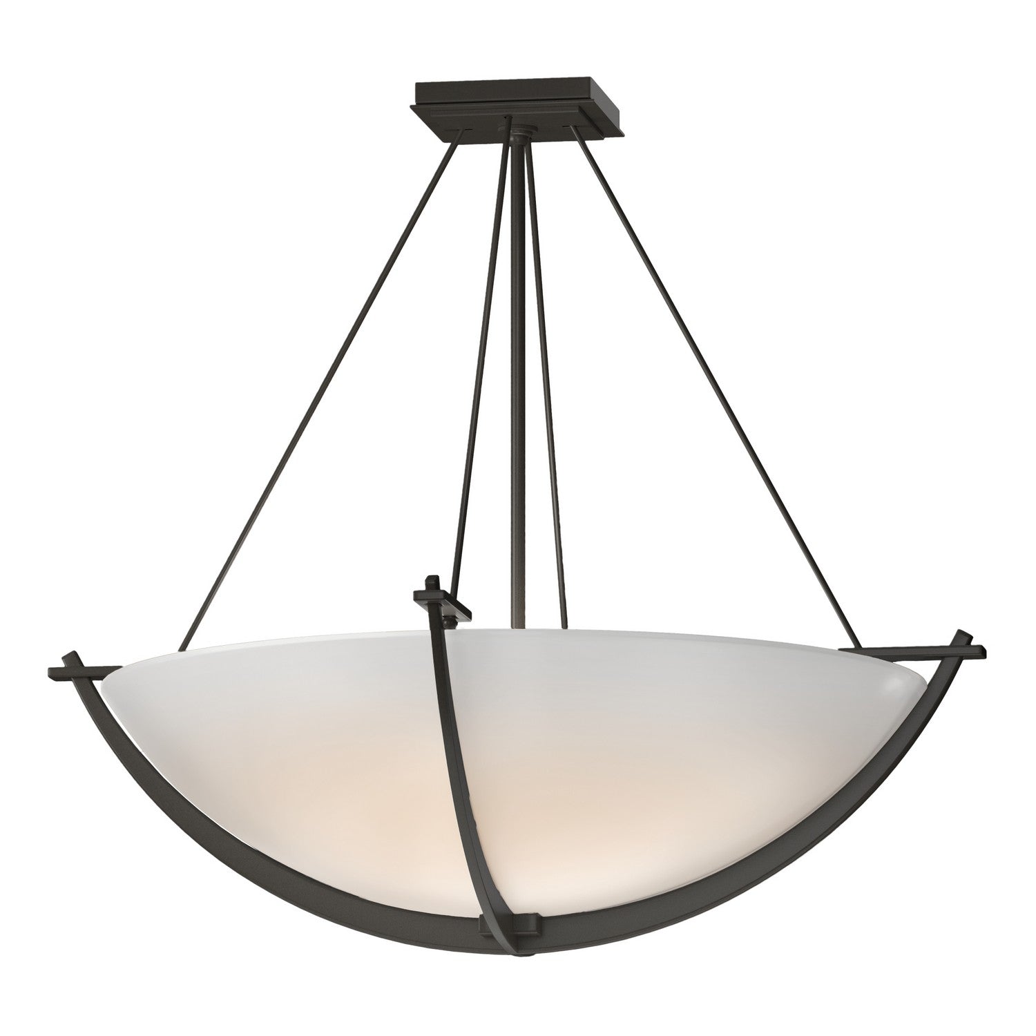 Hubbardton Forge - 124560-SKT-07-GG0054 - Compass Large Semi-Flush - Compass - Dark Smoke