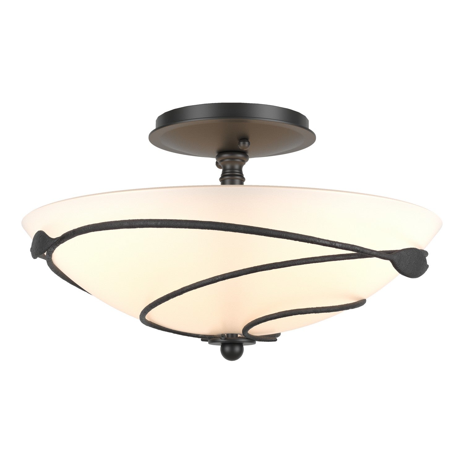 Hubbardton Forge - 126712-SKT-10-GG0048 - Forged Leaves Semi-Flush - Leaf - Black