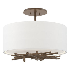 Hubbardton Forge - 127660-SKT-05-SF1505 - Three Light Semi-Flush Mount - Brindille - Bronze
