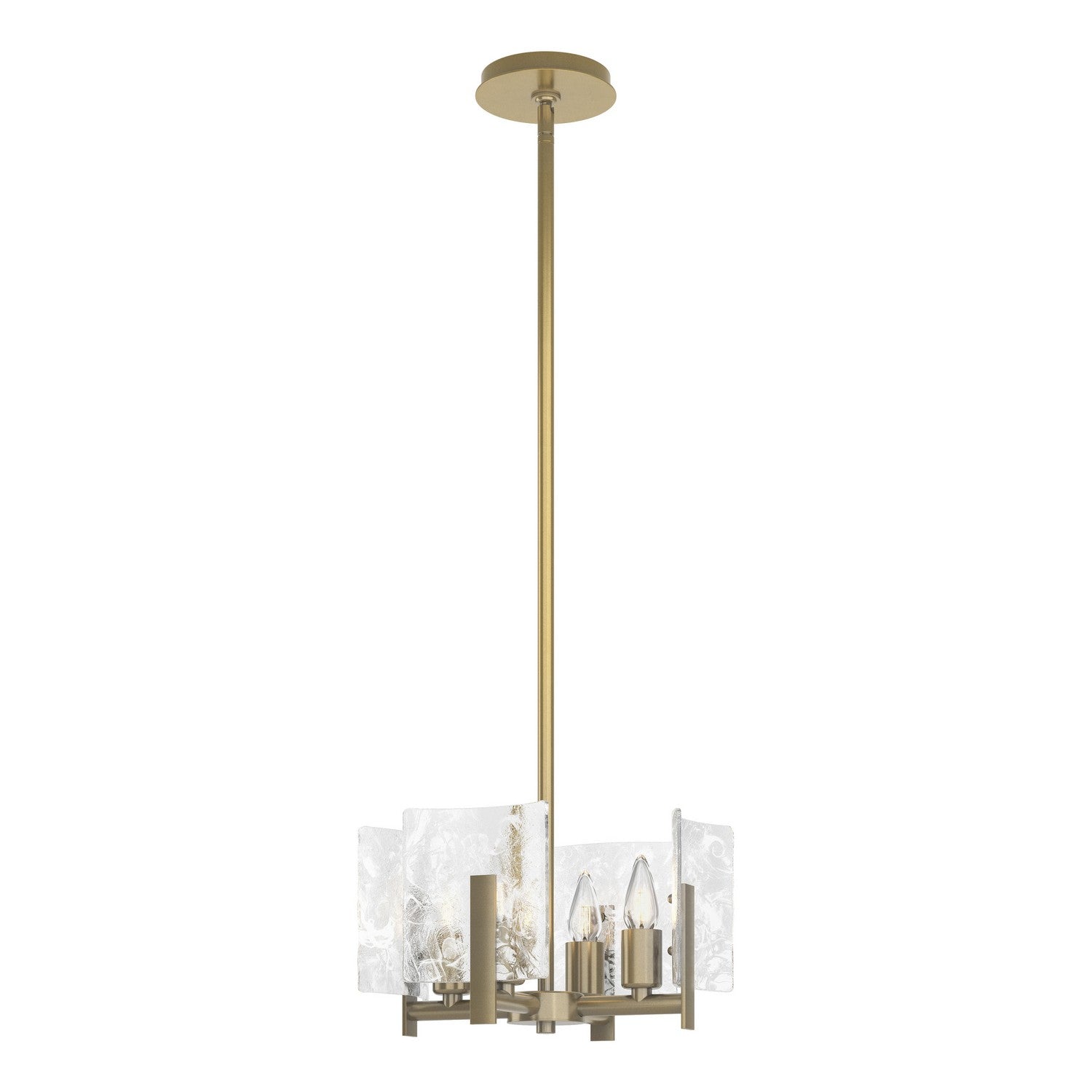 Hubbardton Forge - 131060-SKT-MULT-86-YR0719 - Four Light Semi-Flush/Pendant - Arc - Modern Brass