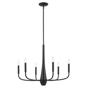 Kichler - 52525BK - Six Light Chandelier - Deela - Black