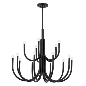 Kichler - 52552BK - 15 Light Chandelier - Odensa - Black