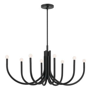 Kichler - 52553BK - Eight Light Chandelier - Odensa - Black