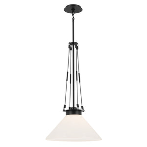 Kichler - 52581BK - One Light Pendant - Albers - Black