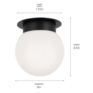 Kichler - 52586BK - One Light Flush Mount - Albers - Black