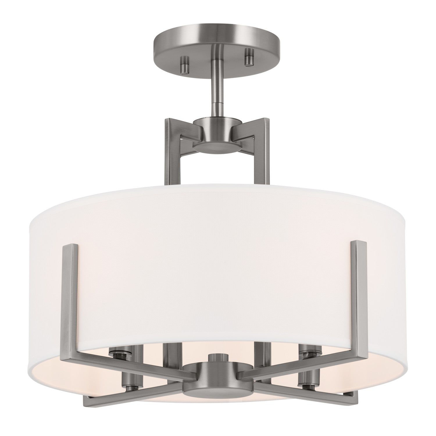 Kichler - 52591CLP - Four Light Semi Flush Mount - Malen - Classic Pewter