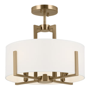 Kichler - 52591CPZ - Four Light Semi Flush Mount - Malen - Champagne Bronze