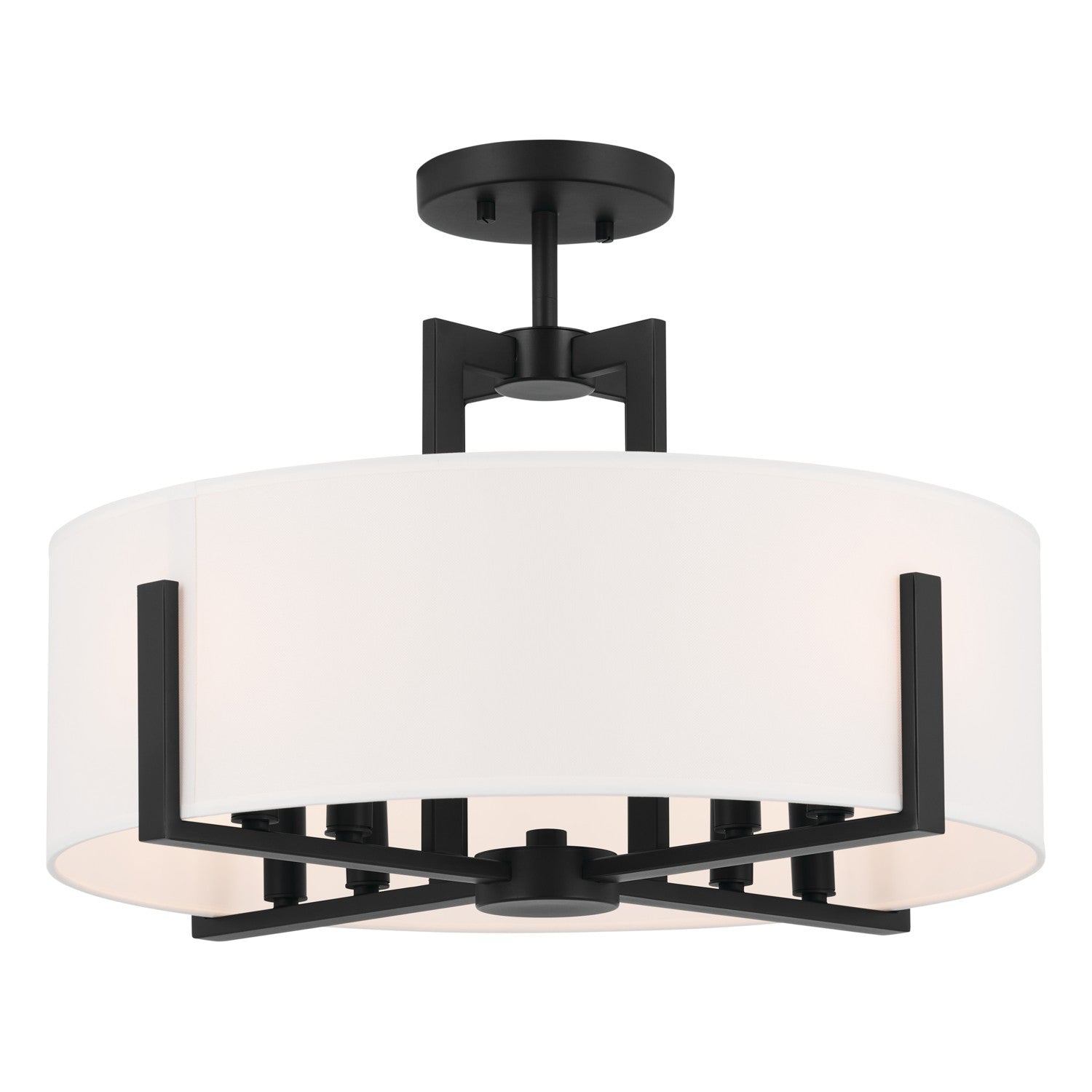 Kichler - 52592BK - Eight Light Semi Flush Mount - Malen - Black