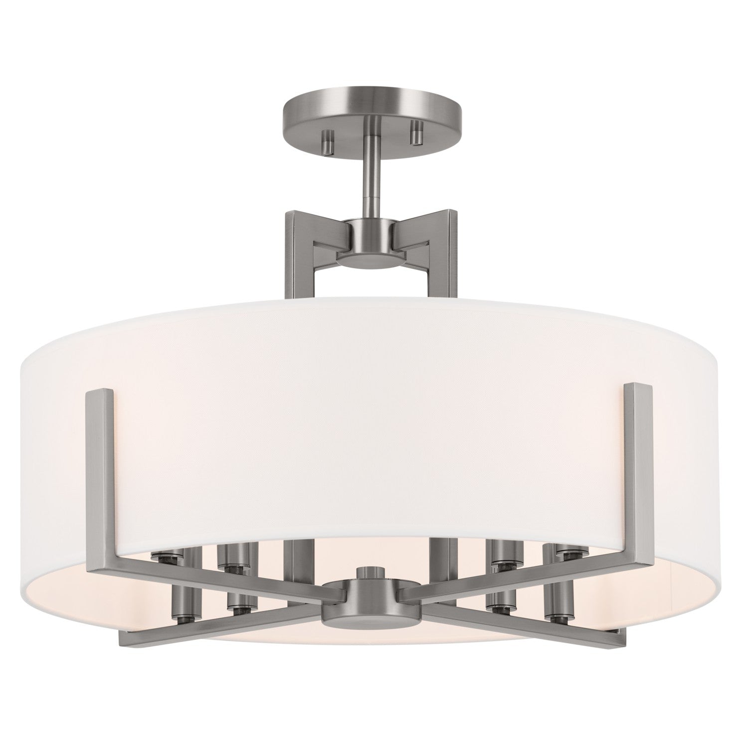 Kichler - 52592CLP - Eight Light Semi Flush Mount - Malen - Classic Pewter