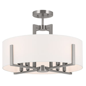 Kichler - 52592CLP - Eight Light Semi Flush Mount - Malen - Classic Pewter