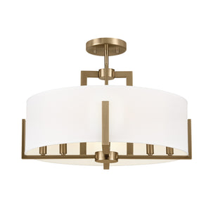 Kichler - 52592CPZ - Eight Light Semi Flush Mount - Malen - Champagne Bronze