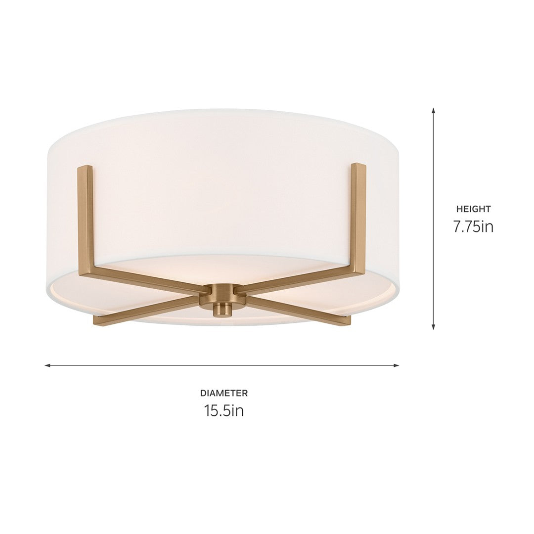 Kichler - 52593CPZ - Two Light Flush Mount - Malen - Champagne Bronze