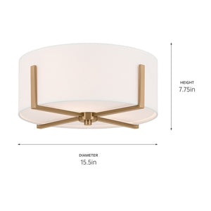 Kichler - 52593CPZ - Two Light Flush Mount - Malen - Champagne Bronze