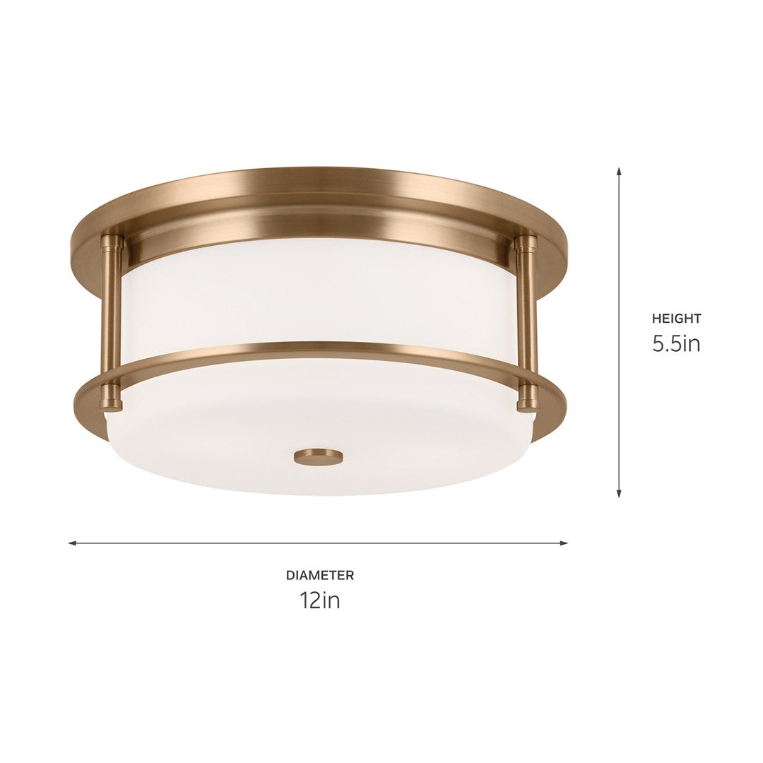 Kichler - 52595CPZ - Two Light Flush Mount - Brit - Champagne Bronze