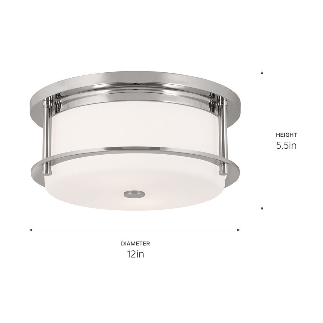 Kichler - 52595PN - Two Light Flush Mount - Brit - Polished Nickel