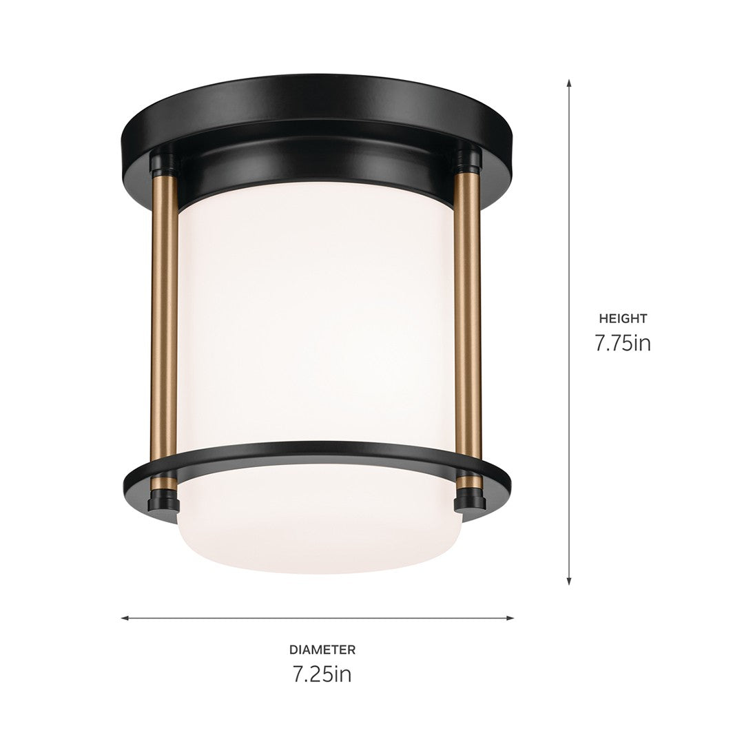 Kichler - 52596BKCPZ - One Light Flush Mount - Brit - Black