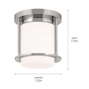 Kichler - 52596PN - One Light Flush Mount - Brit - Polished Nickel