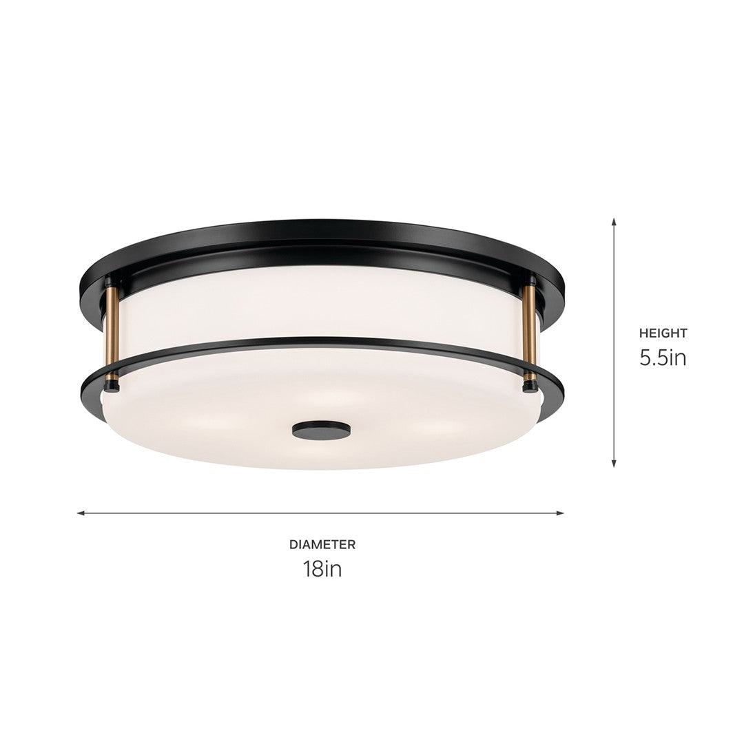 Kichler - 52597BKCPZ - Four Light Flush Mount - Brit - Black