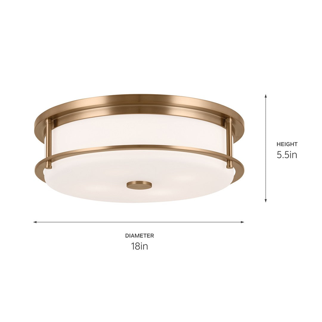 Kichler - 52597CPZ - Four Light Flush Mount - Brit - Champagne Bronze