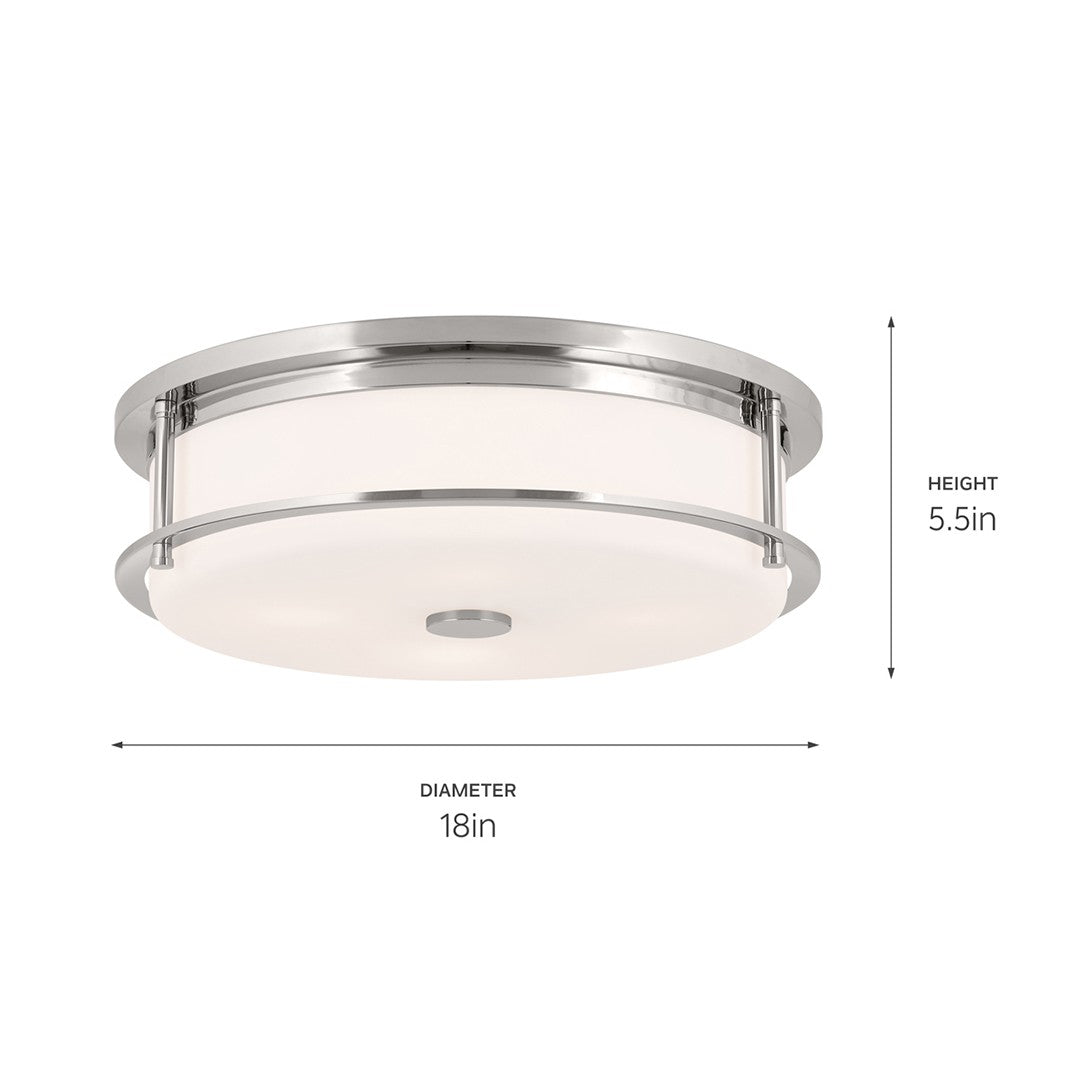 Kichler - 52597PN - Four Light Flush Mount - Brit - Polished Nickel