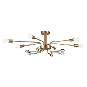 Kichler - 52602CPZ - Six Light Semi Flush Mount - Ocala - Champagne Bronze