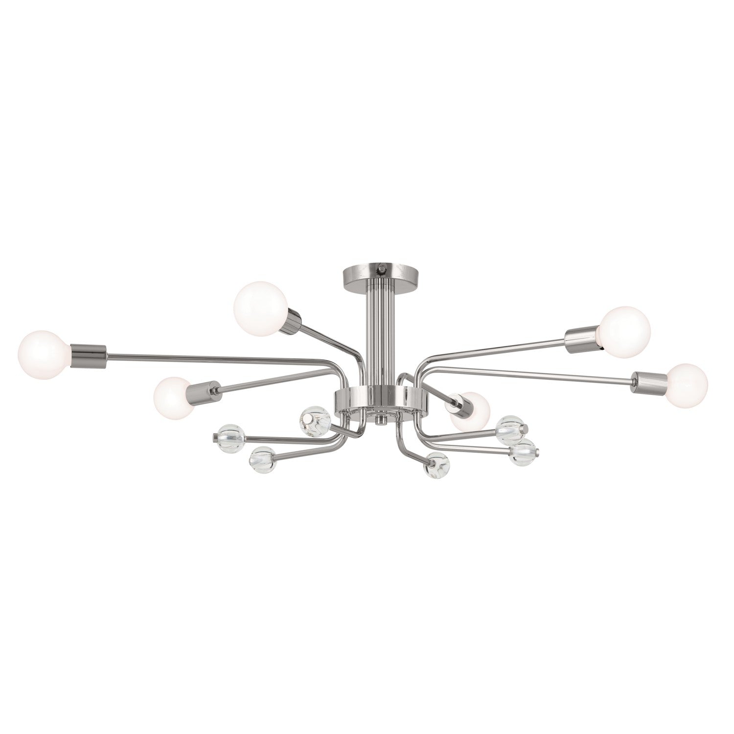 Kichler - 52602PN - Six Light Semi Flush Mount - Ocala - Polished Nickel