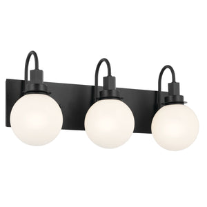 Kichler - 55151BK - Three Light Bath - Hex - Black