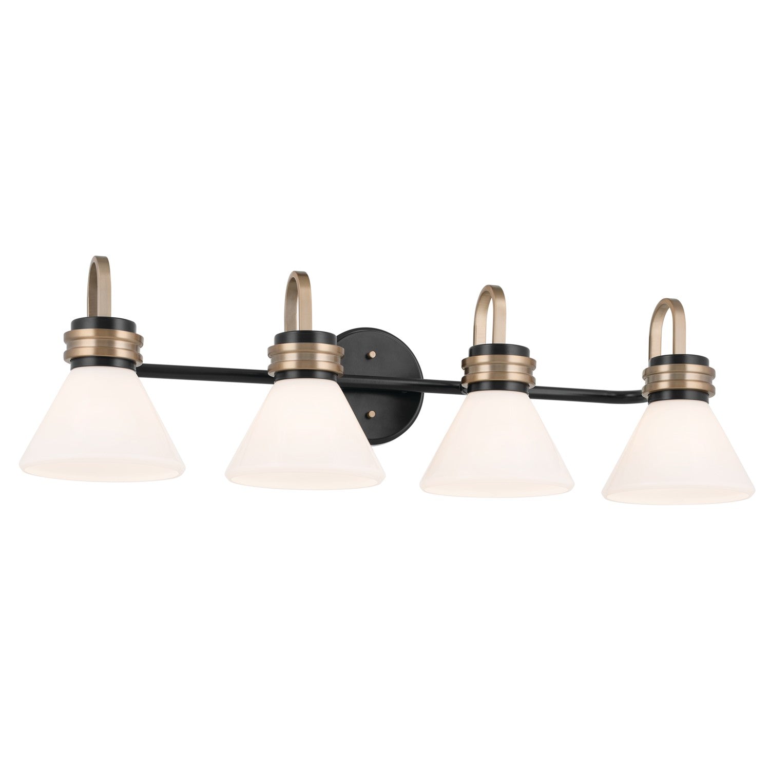 Kichler - 55156BK - Four Light Bath - Farum - Black