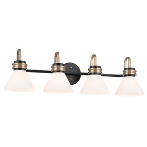 Kichler - 55156BK - Four Light Bath - Farum - Black