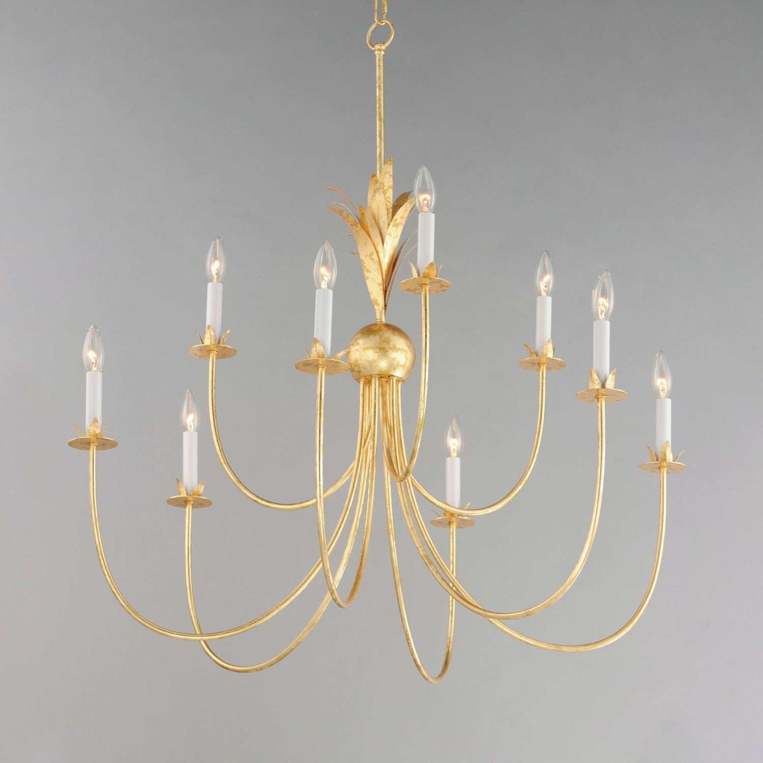 Maxim - 2889GL - Nine Light Chandelier - Paloma - Gold Leaf