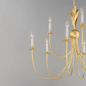 Maxim - 2889GL - Nine Light Chandelier - Paloma - Gold Leaf