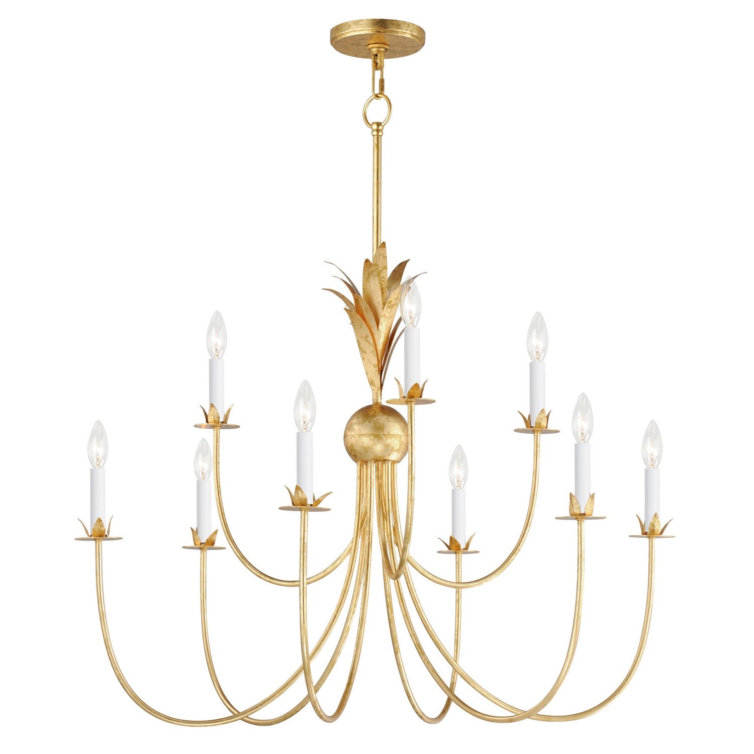 Maxim - 2889GL - Nine Light Chandelier - Paloma - Gold Leaf