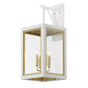 Maxim - 30056CLWTGLD - Four Light Outdoor Wall Sconce - Neoclass - White/Gold