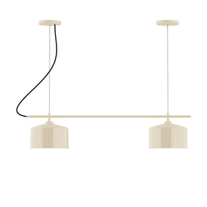 Montclair Light Works - CHB419-16 - Two Light Linear Chandelier - Axis - Cream