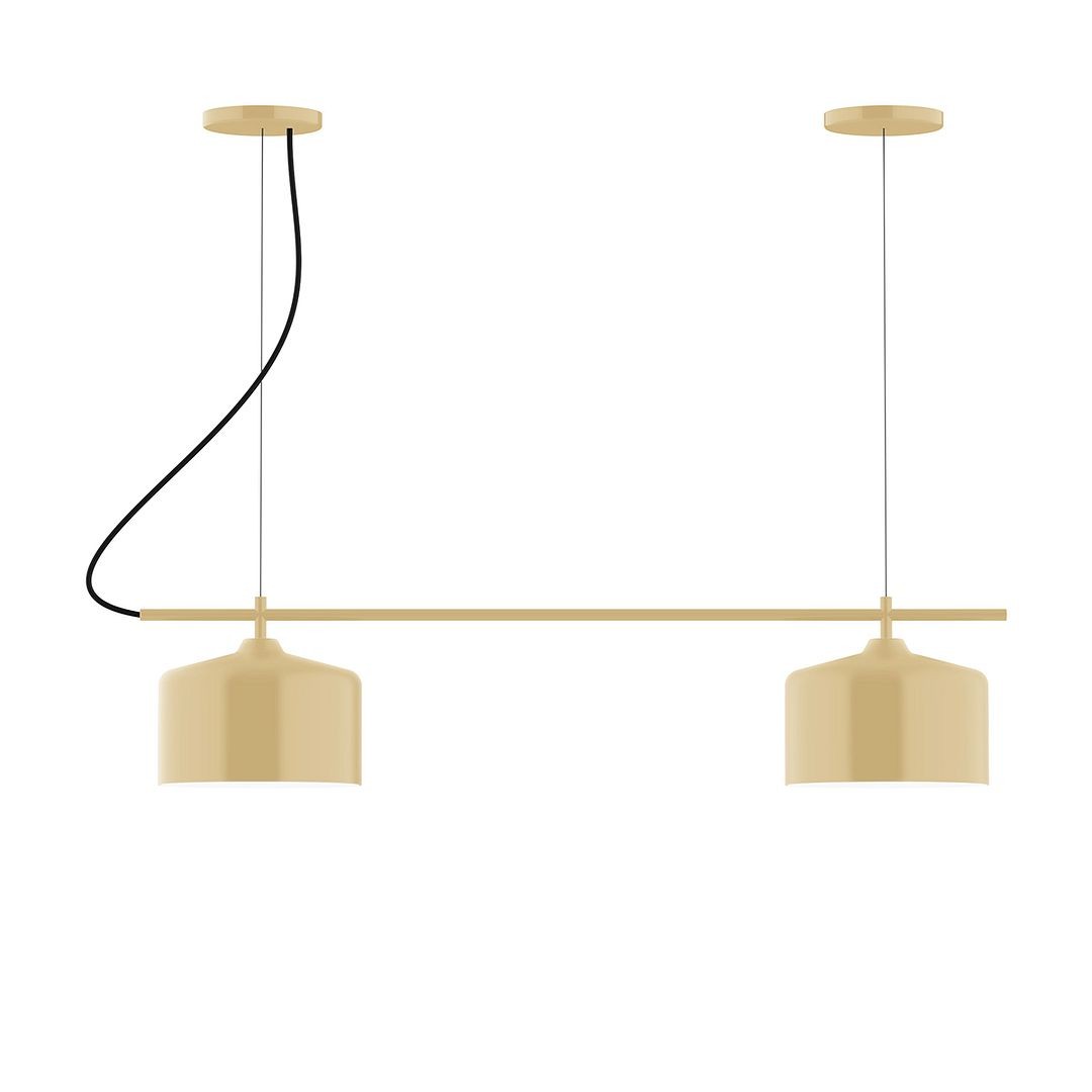 Montclair Light Works - CHB419-17 - Two Light Linear Chandelier - Axis - Ivory