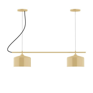 Montclair Light Works - CHB419-17-C12 - Two Light Linear Chandelier - Axis - Ivory