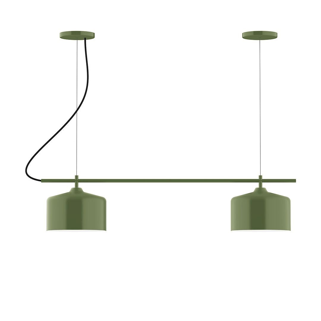 Montclair Light Works - CHB419-22 - Two Light Linear Chandelier - Axis - Fern Green