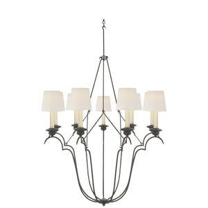 Visual Comfort Signature - CHC 1403AI-L - Nine Light Chandelier - Belvedere - Aged Iron