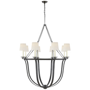 Visual Comfort Signature - CHC 1577AI-L - Eight Light Chandelier - Lancaster - Aged Iron