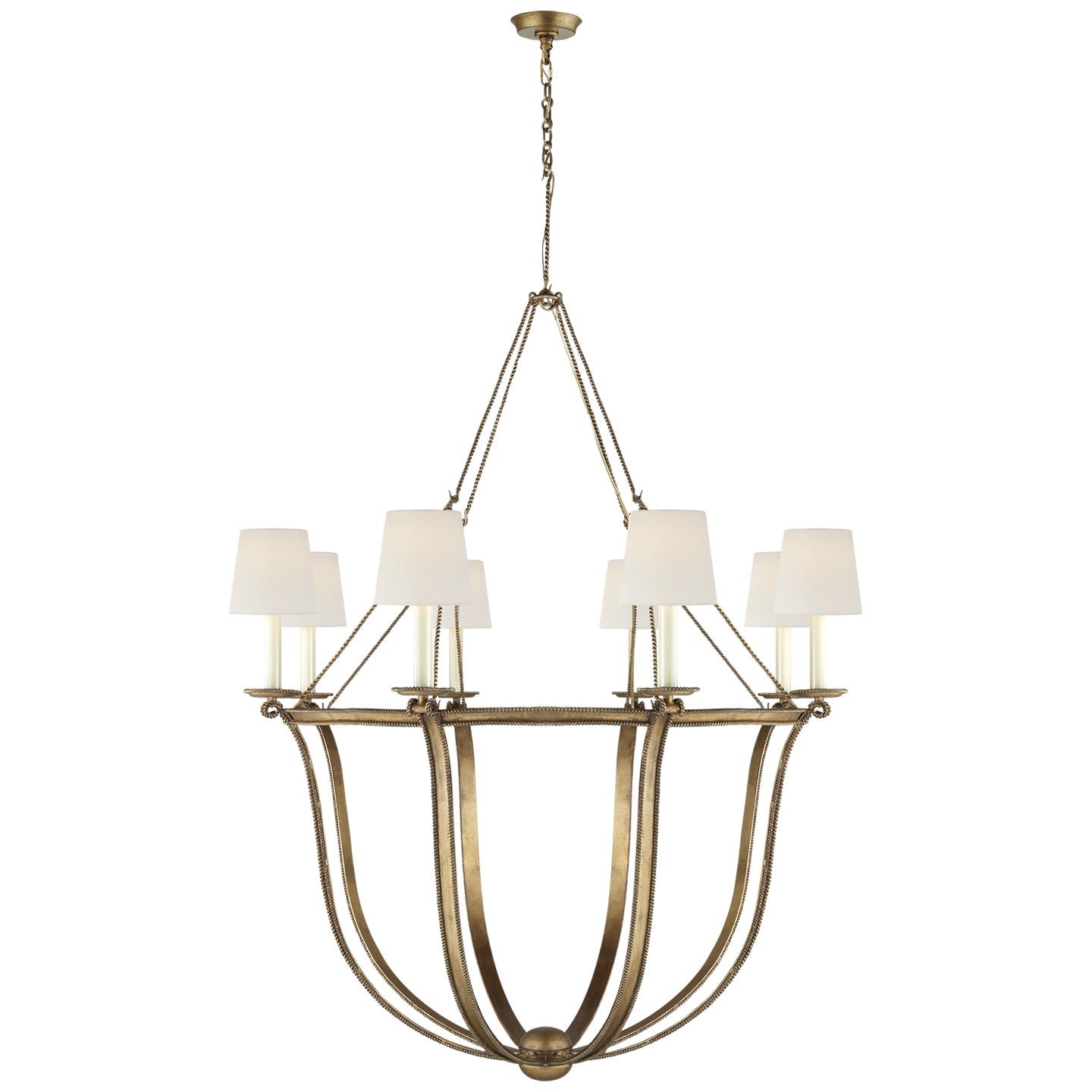 Visual Comfort Signature - CHC 1577GI-L - Eight Light Chandelier - Lancaster - Gilded Iron