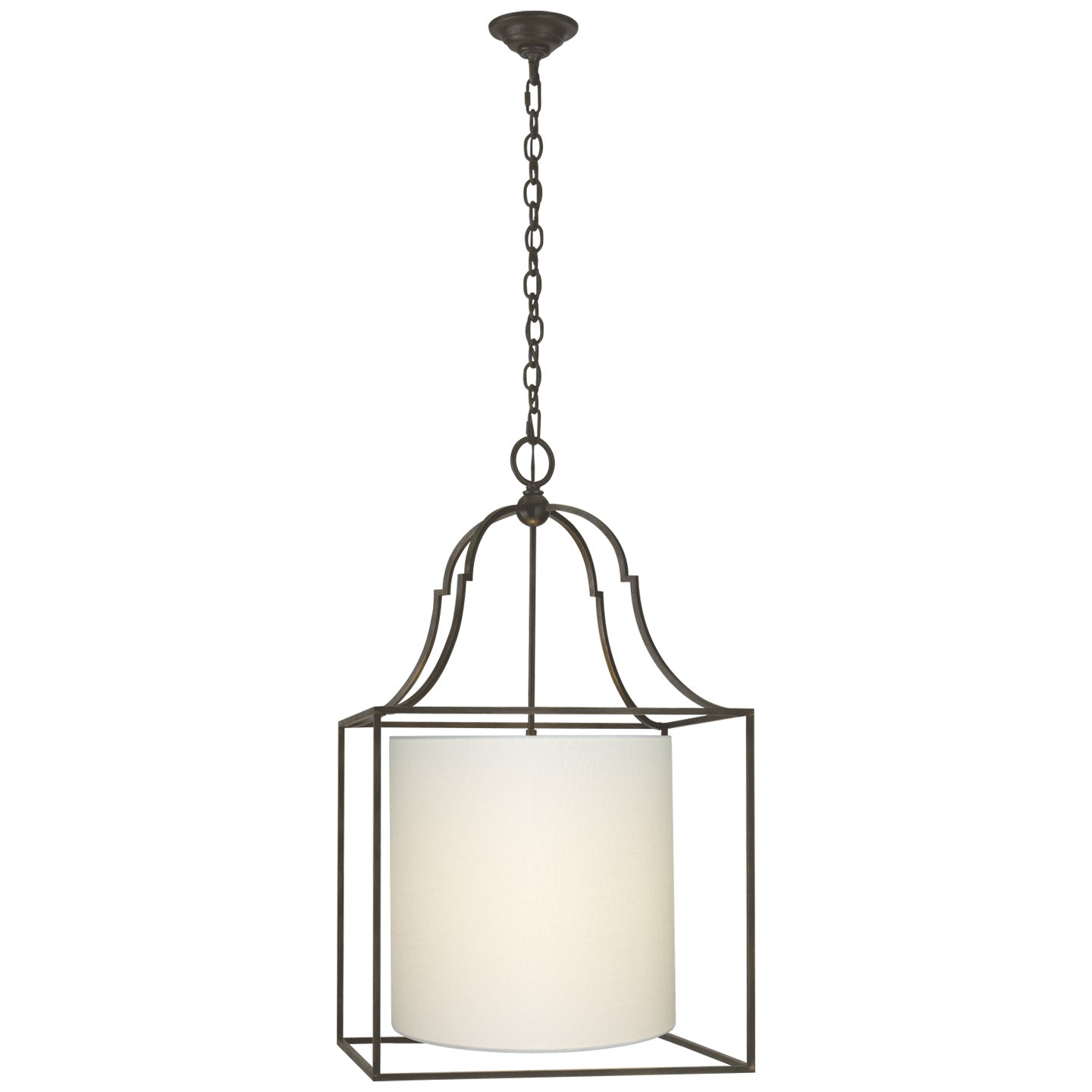 Visual Comfort Signature - CHC 2167AI-L - Three Light Hanging Lantern - Gustavian - Aged Iron