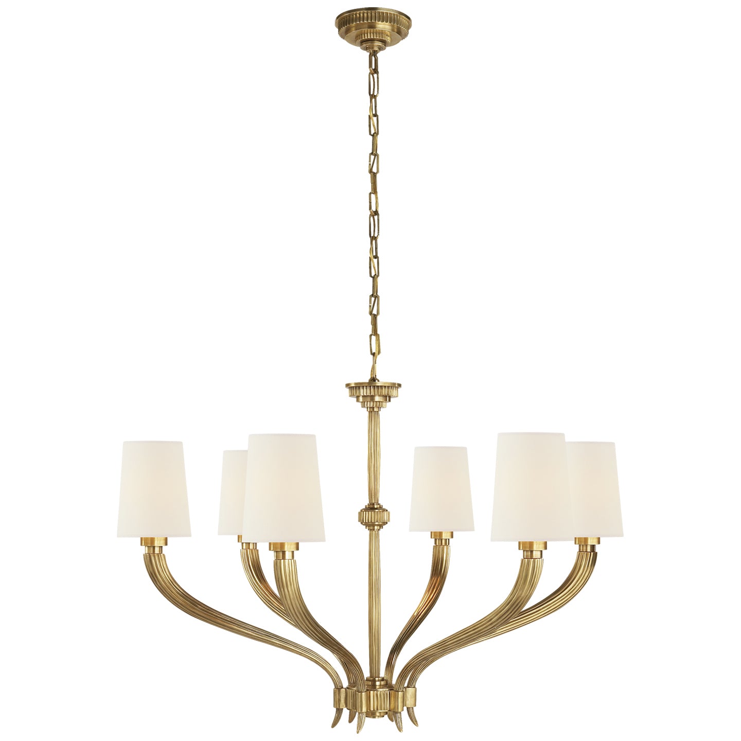 Visual Comfort Signature - CHC 2462AB-L - Six Light Chandelier - Ruhlmann - Antique-Burnished Brass