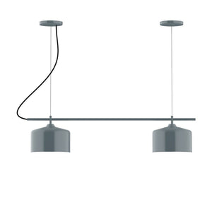 Montclair Light Works - CHB419-40 - Two Light Linear Chandelier - Axis - Slate Gray