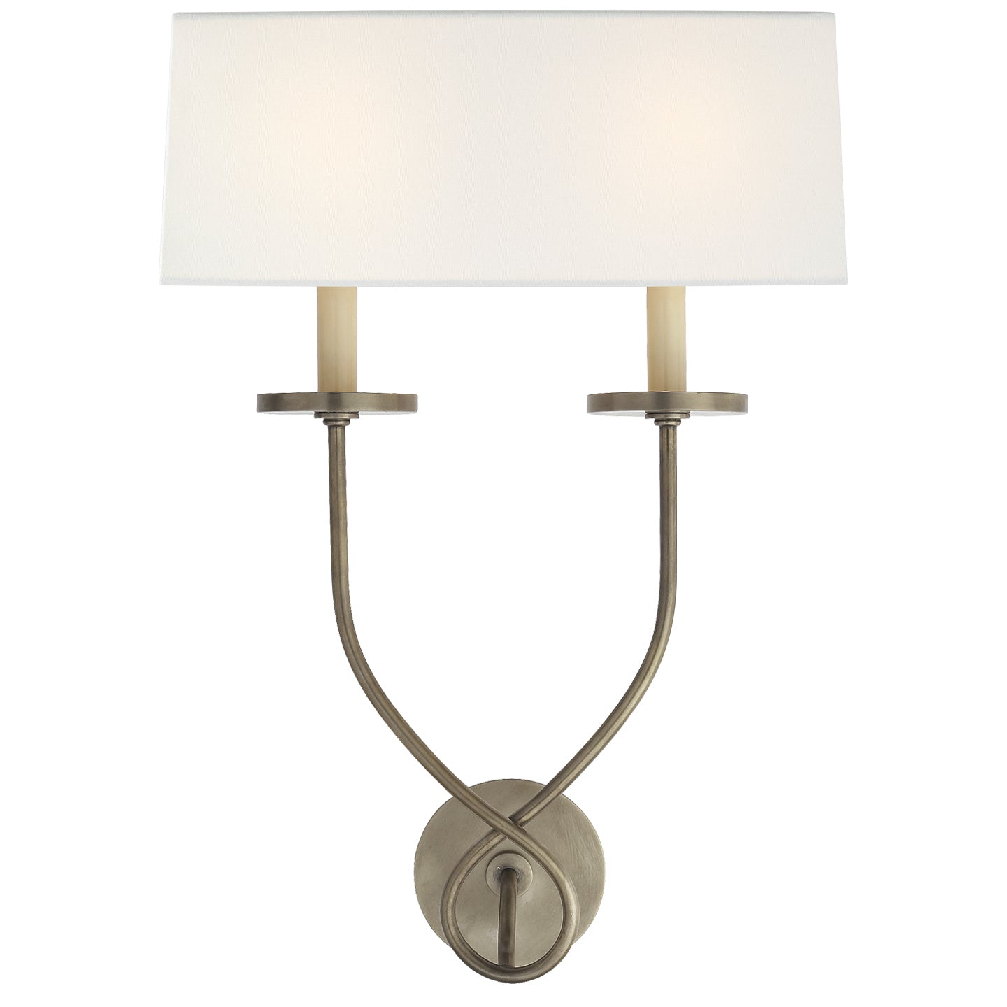 Visual Comfort Signature - CHD 1612AN-L - Two Light Wall Sconce - Symmetric Twist - Antique Nickel