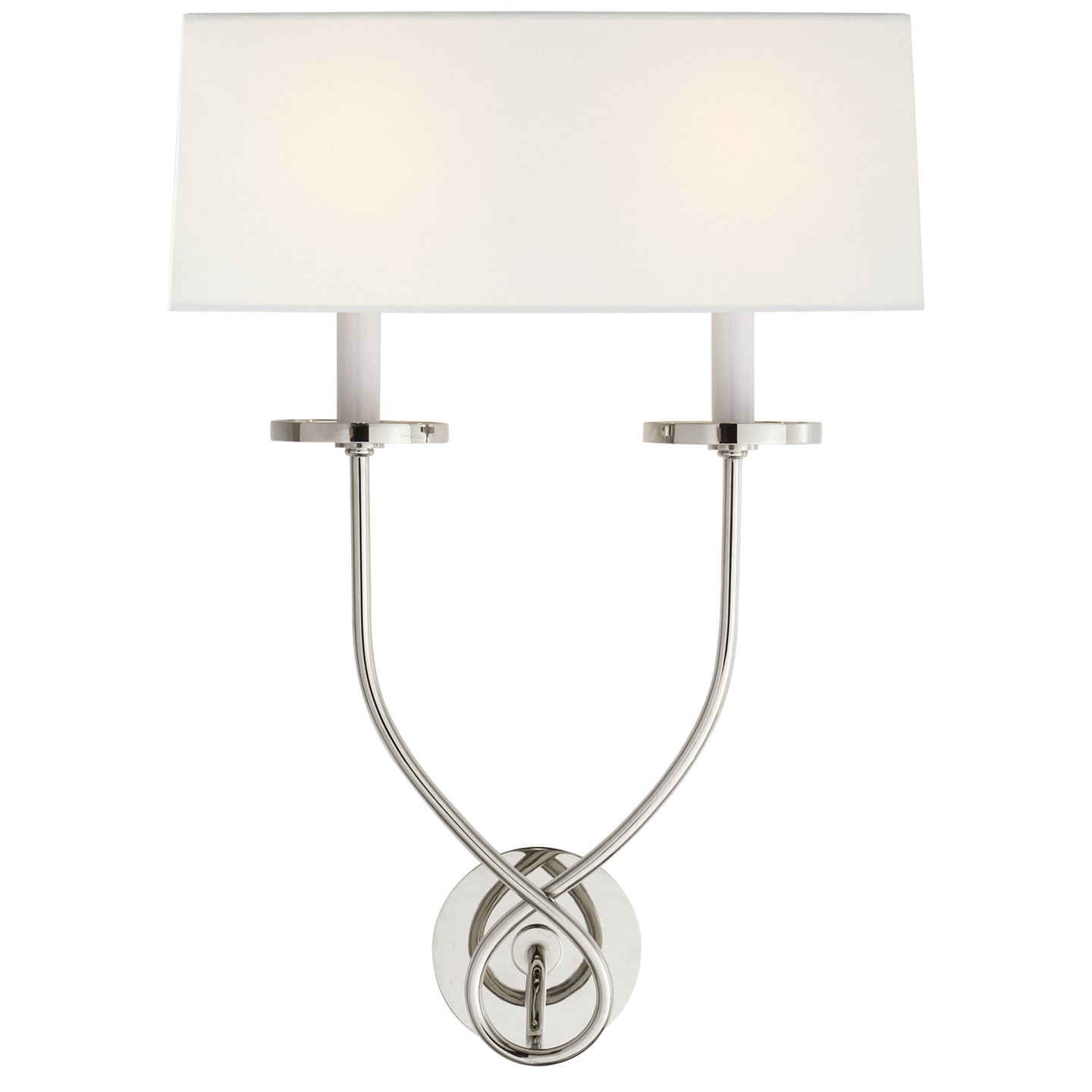 Visual Comfort Signature - CHD 1612PN-L - Two Light Wall Sconce - Symmetric Twist - Polished Nickel